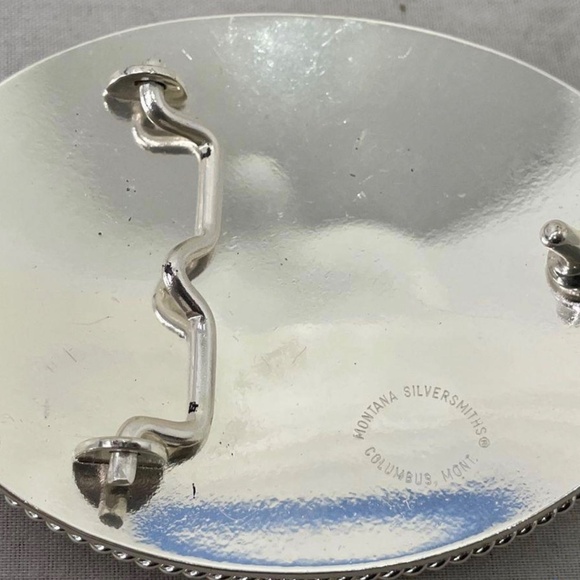 Montana Silversmiths Horse Belt Buckle Two Tone Western - Picture 4 of 4